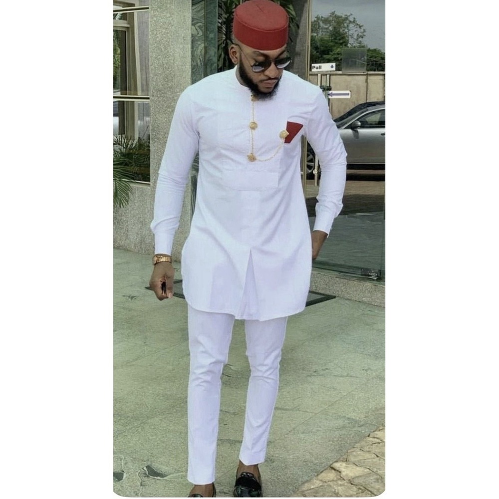 Men's 2pc Nigeria/Africa/Kaftan (without Gold Accessories) Traditional wedding